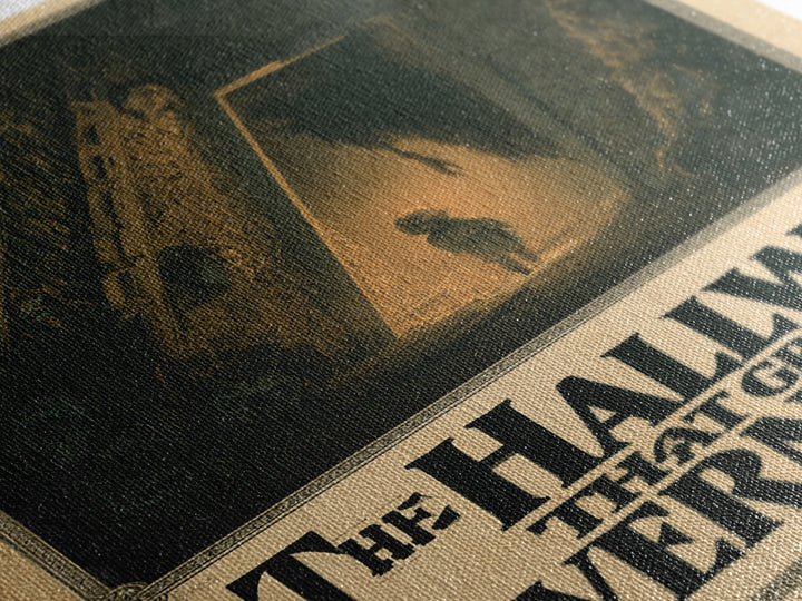 The Hallway That Grew Overnight, English Language Horror Movie Poster, Gothic Nightmare Art, Gothic Cinema Wall Art, Canvas Print