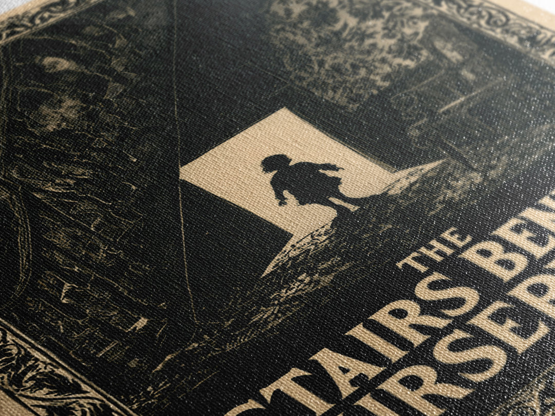 The Stairs Beneath The Nursery Rug, English Language Horror Movie Poster, Decadent Line Art, Gothic Cinema Wall Art