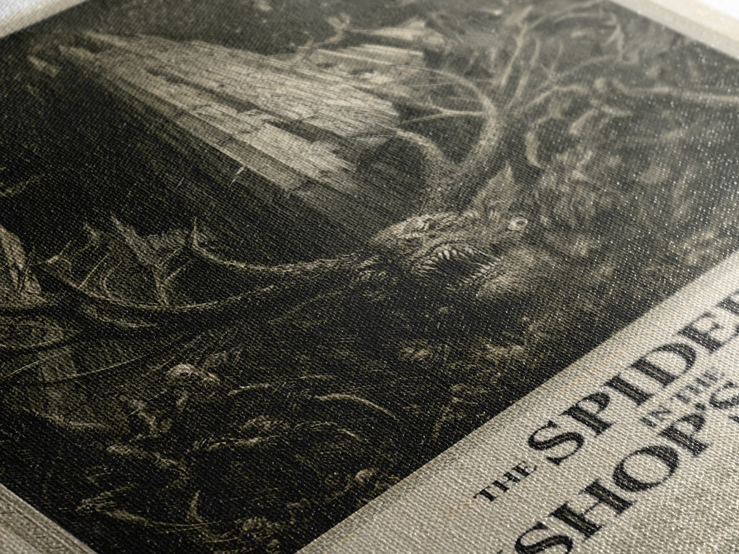 The Spider In The Bishop'S Crown, English Language Horror Movie Poster, Gothic Engraving Art, Retro Horror Movie Art, Canvas Print