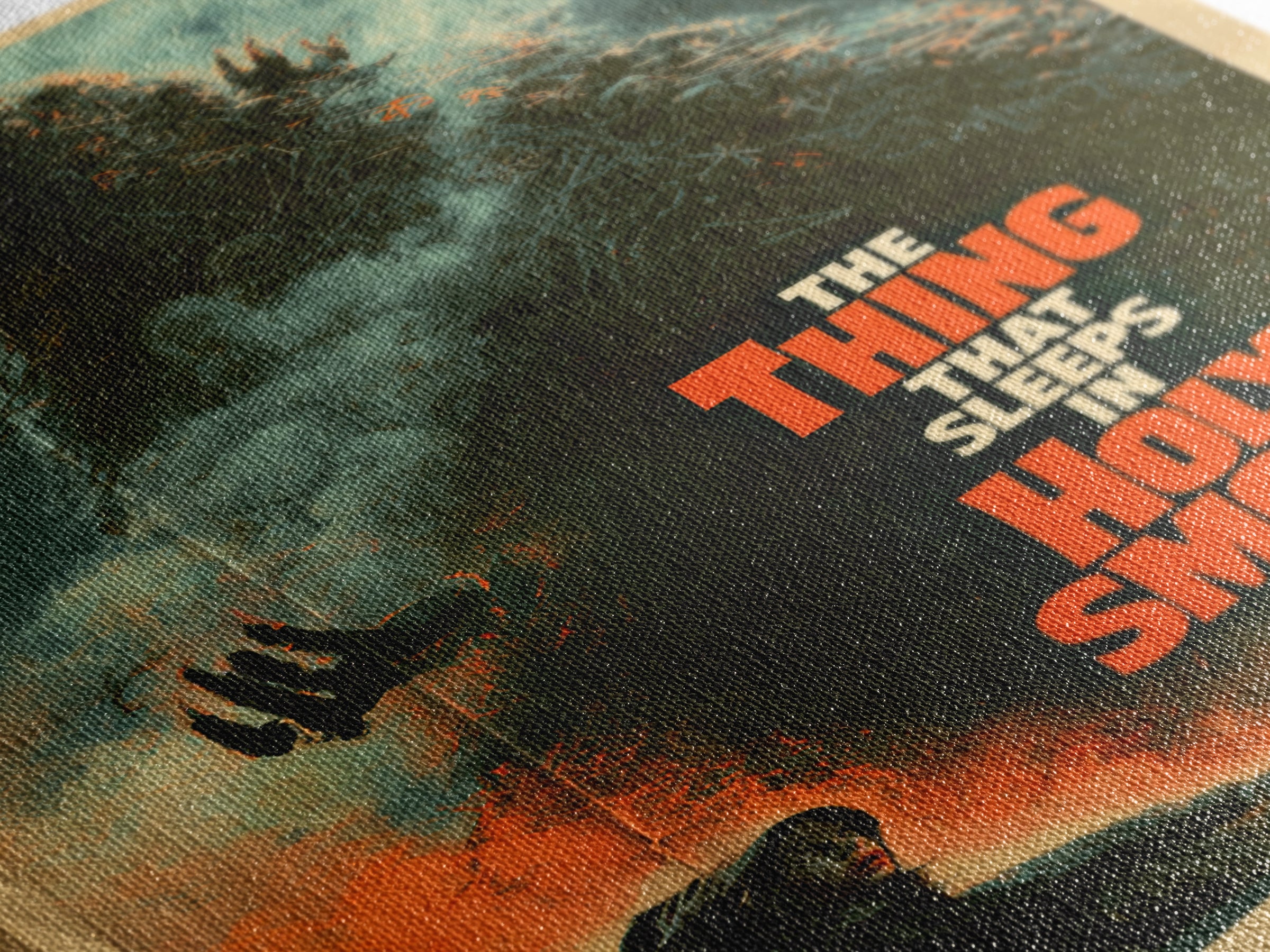 The Thing That Sleeps In Holy Smoke, English Language Horror Movie Poster, Giallo Horror Art, Gothic Cinema Wall Art, Framed Canvas Print