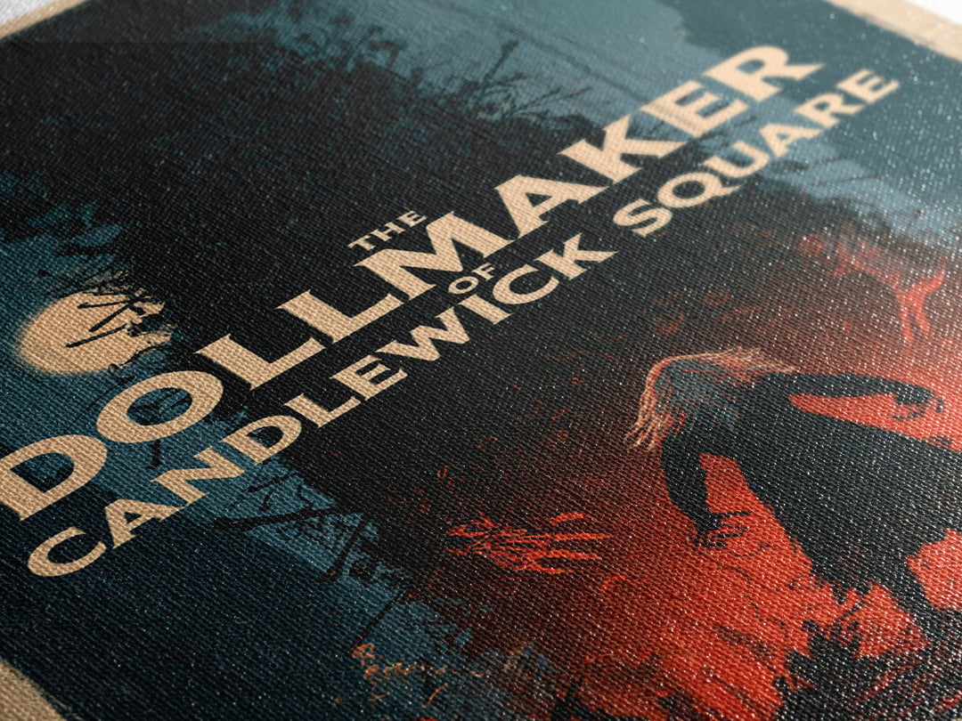 The Dollmaker Of Candlewick Square, English Language Horror Movie Poster, Giallo Horror Art, Classic Monster Poster, Canvas Print