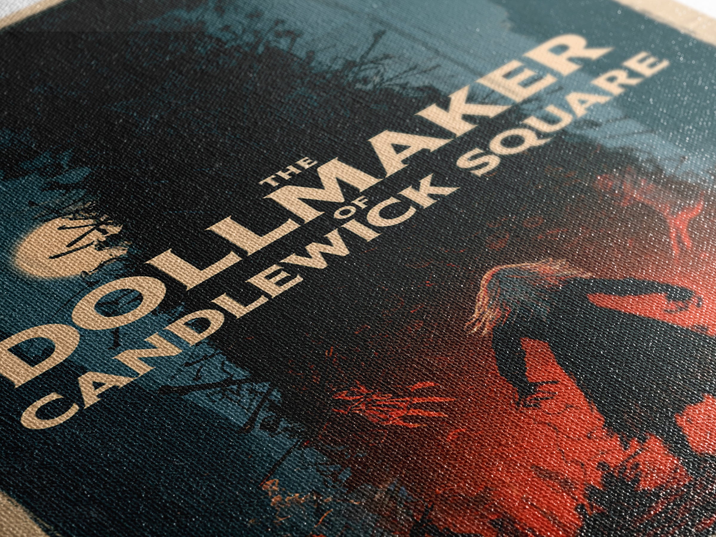 The Dollmaker Of Candlewick Square, English Language Horror Movie Poster, Giallo Horror Art, Classic Monster Poster, Canvas Print
