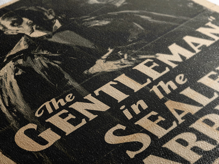 The Gentleman In The Sealed Carriage, English Language Horror Movie Poster, 1930s Horror Art, Gothic Cinema Wall Art, Canvas Print