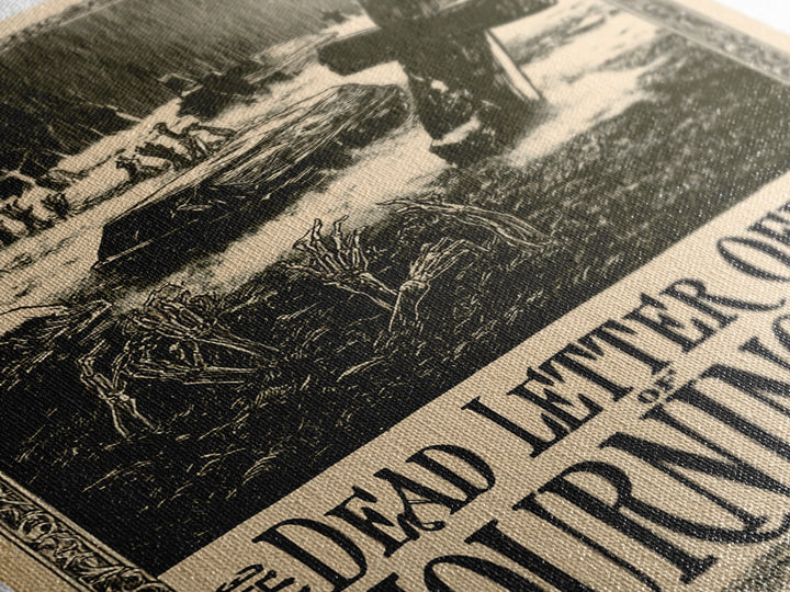 The Dead Letter Office Of Mourning Row, English Language Horror Movie Poster, Decadent Line Art, Gothic Cinema Wall Art