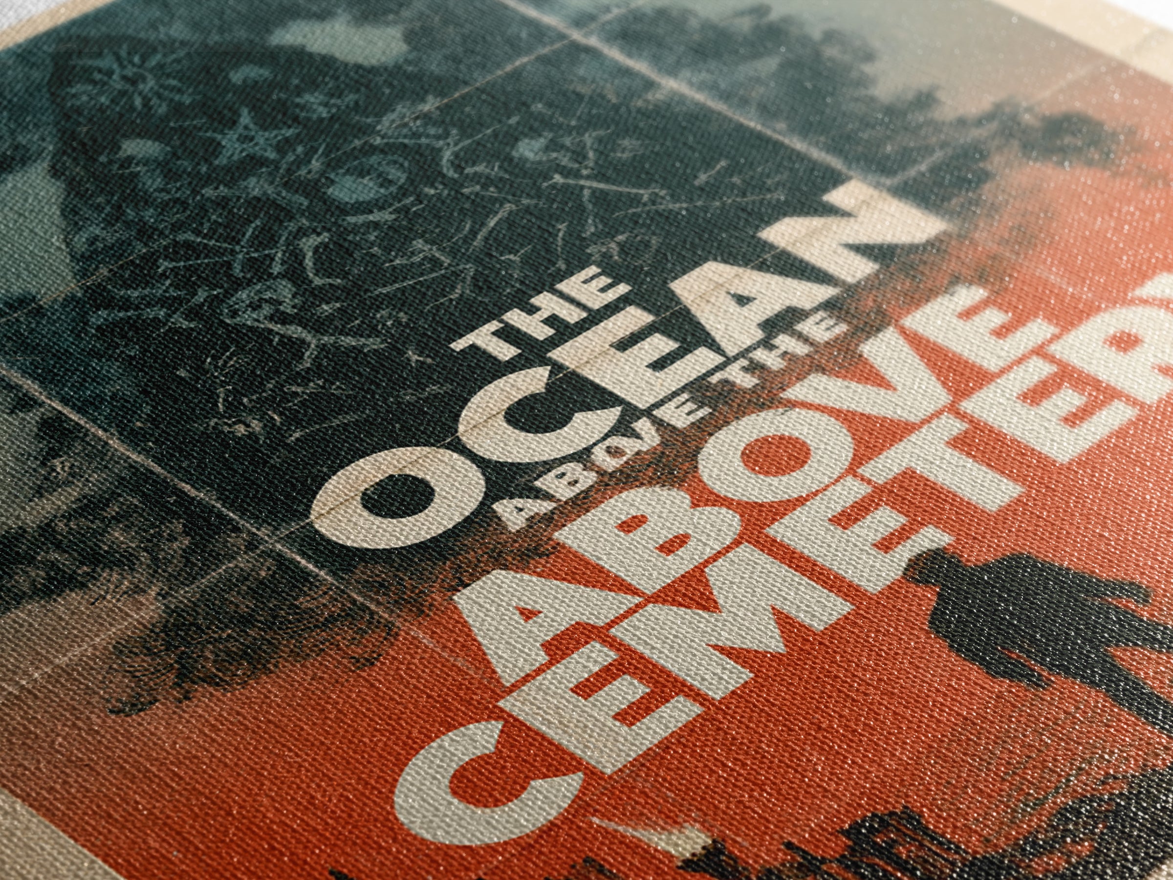 The Ocean Above The Cemetery, English Language Horror Movie Poster, 1960s Horror Art, Retro Horror Movie Art, Framed Canvas Print