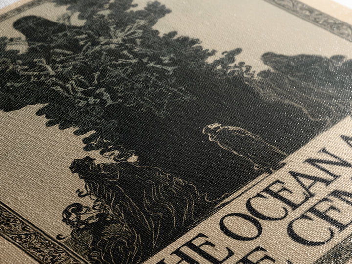 The Ocean Above The Cemetery, English Language Horror Movie Poster, Decadent Line Art, Classic Monster Poster, Horror Wall Decor
