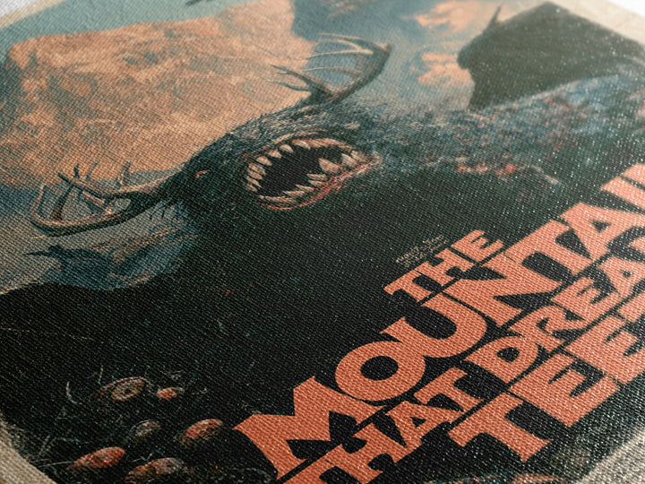 The Mountain That Dreamed Of Teeth, English Language Horror Movie Poster, 1970s Horror Art, Gothic Cinema Wall Art, Canvas Print
