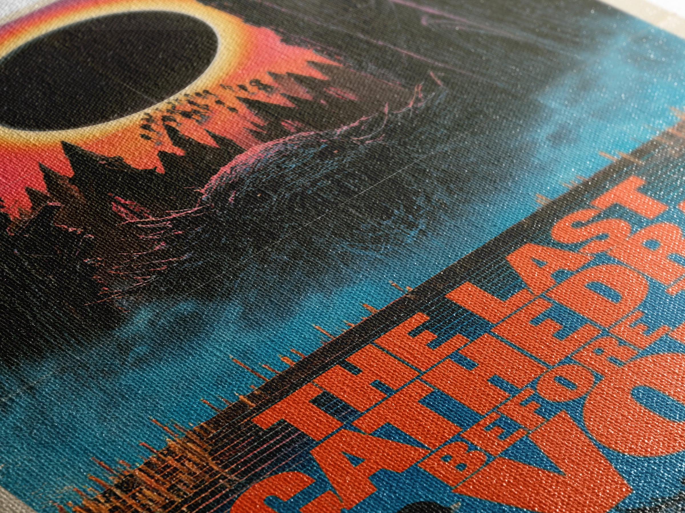 The Last Cathedral Before The Void, English Language Horror Movie Poster, 1980s Vhs Nightmare Cover Inspired Art, Gothic Cinema Wall Art