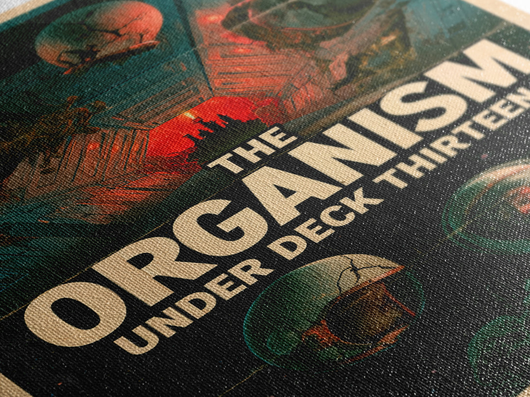 The Organism Under Deck Thirteen, English Language Horror Movie Poster, 1960s Horror Art, Cult Horror Poster, Canvas Print