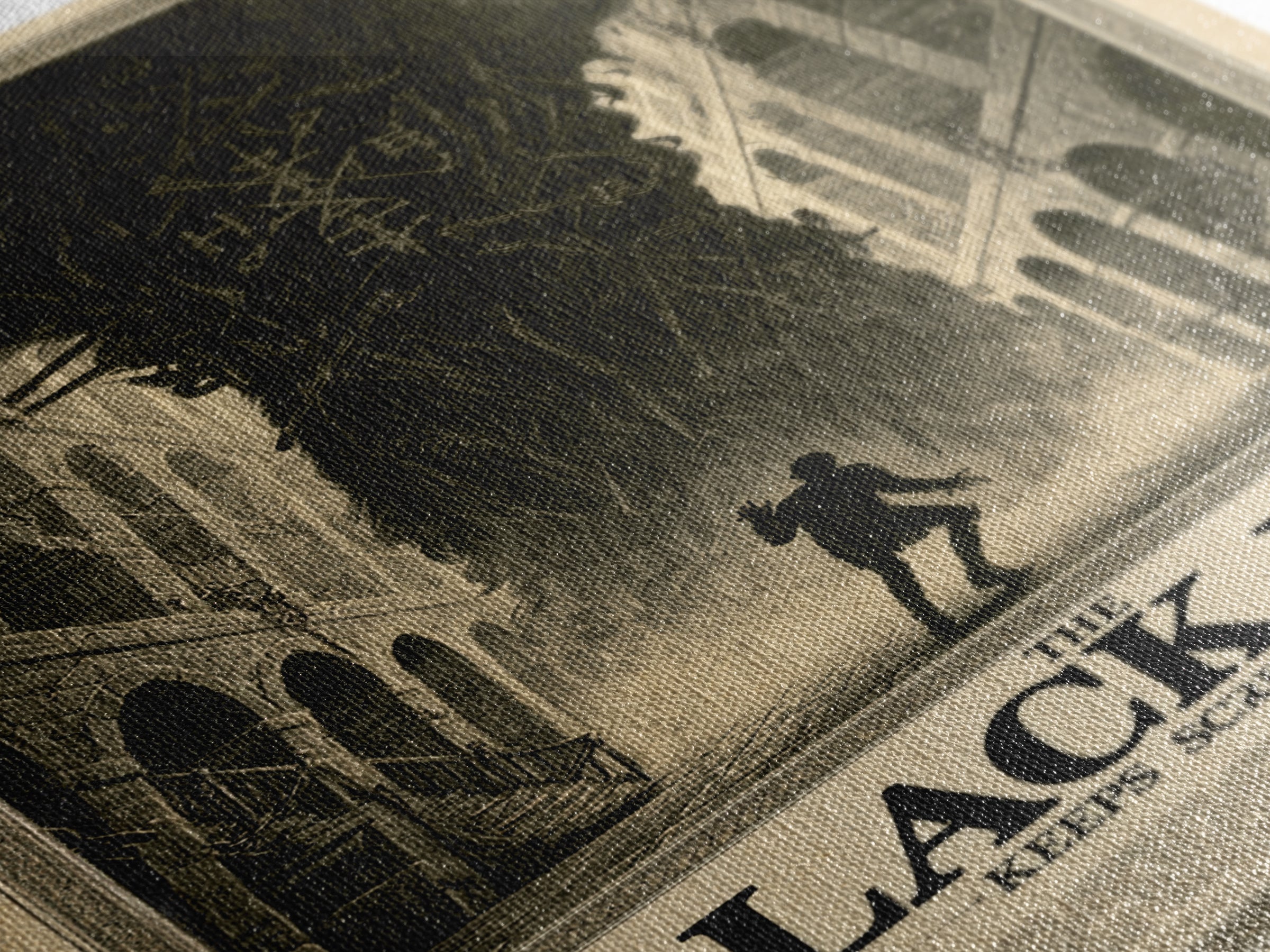 The Black Box Keeps Screaming, English Language Horror Movie Poster, Architectural Etching Art, Gothic Cinema Wall Art