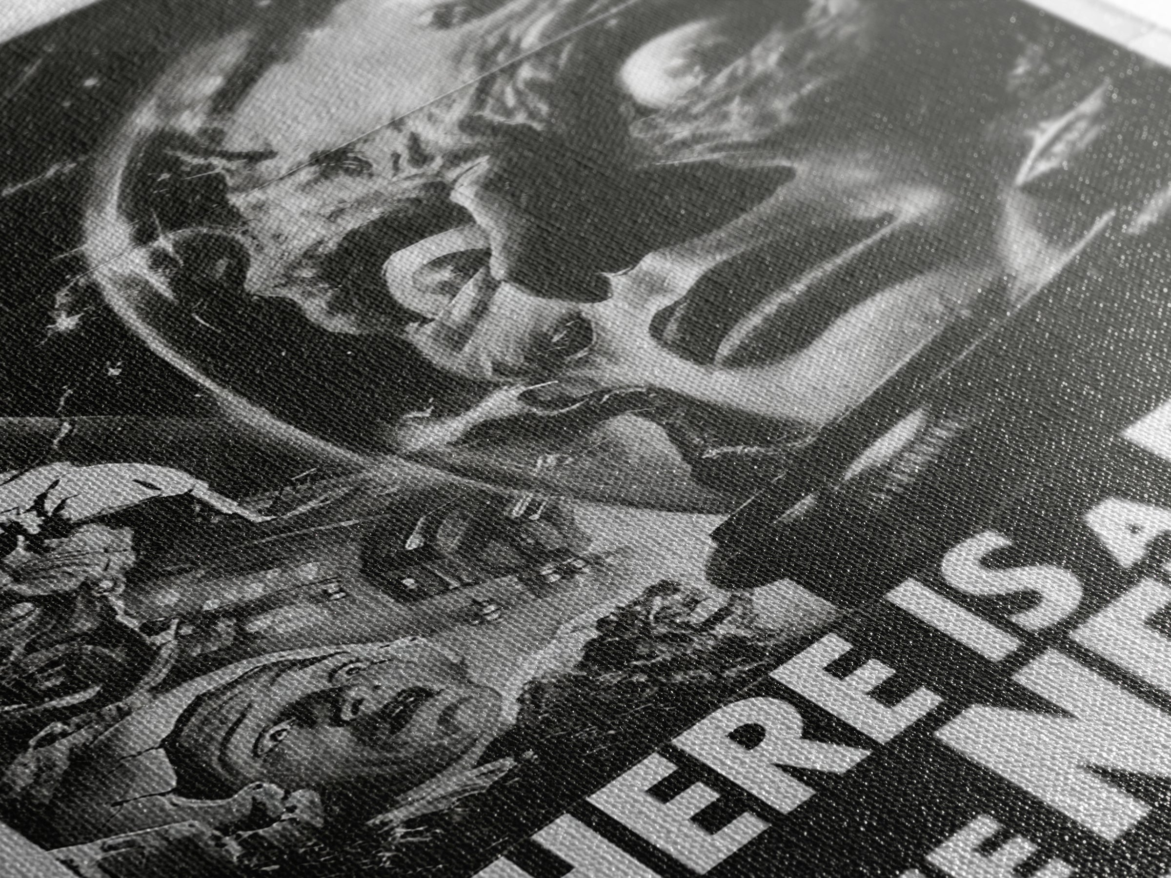 There Is A Face In The Nebula, English Language Horror Movie Poster, 1930s Horror Art, Classic Monster Poster, Canvas Print