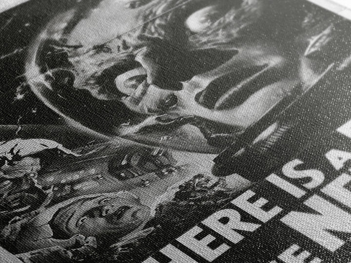 There Is A Face In The Nebula, English Language Horror Movie Poster, 1930s Horror Art, Classic Monster Poster, Canvas Print