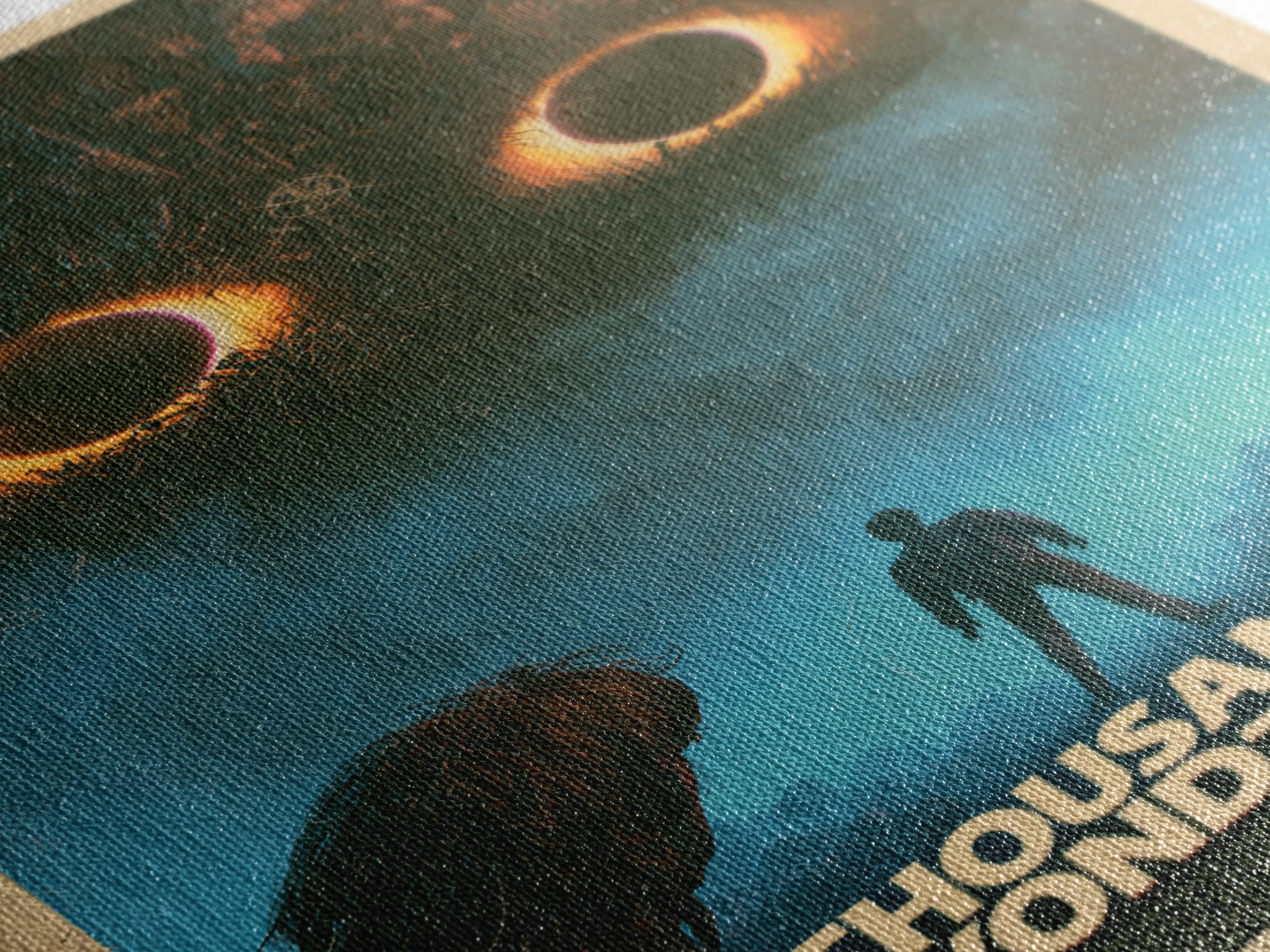 A Thousand Eyes Beyond The Hull, English Language Horror Movie Poster, 1980s Vhs Nightmare Cover Inspired Art, Retro Horror Movie Art