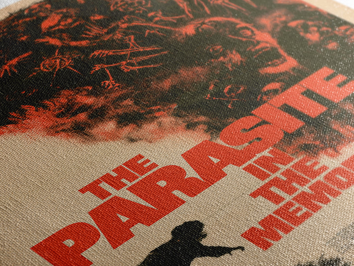 The Parasite In The Memory Bank, English Language Horror Movie Poster, 1970s Horror Art, Gothic Cinema Wall Art, Framed Canvas Print