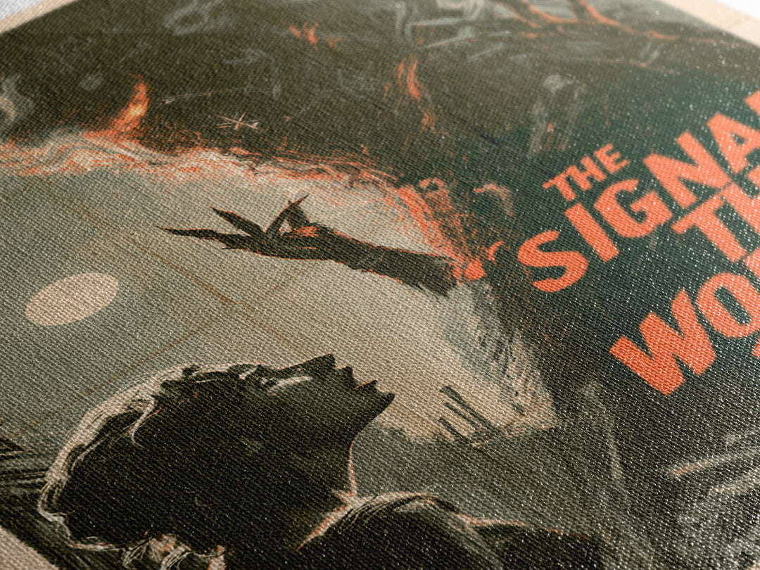 The Signal That Wore Her Voice, English Language Horror Movie Poster, Giallo Horror Art, Cult Horror Poster, Framed Canvas Print