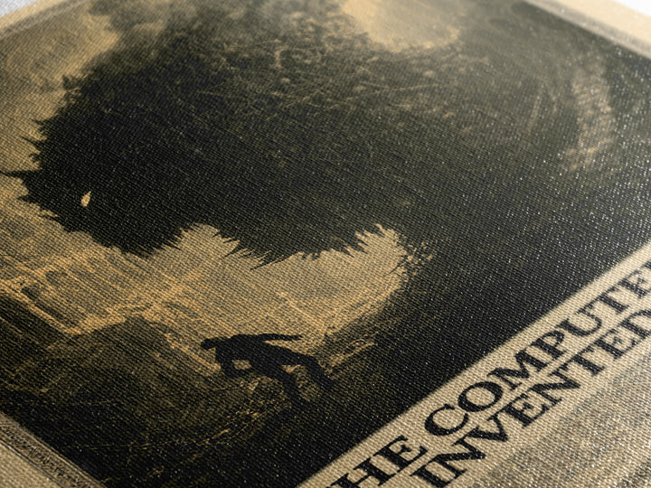 The Computer That Invented Hell, English Language Horror Movie Poster, Architectural Etching Art, Gothic Cinema Wall Art