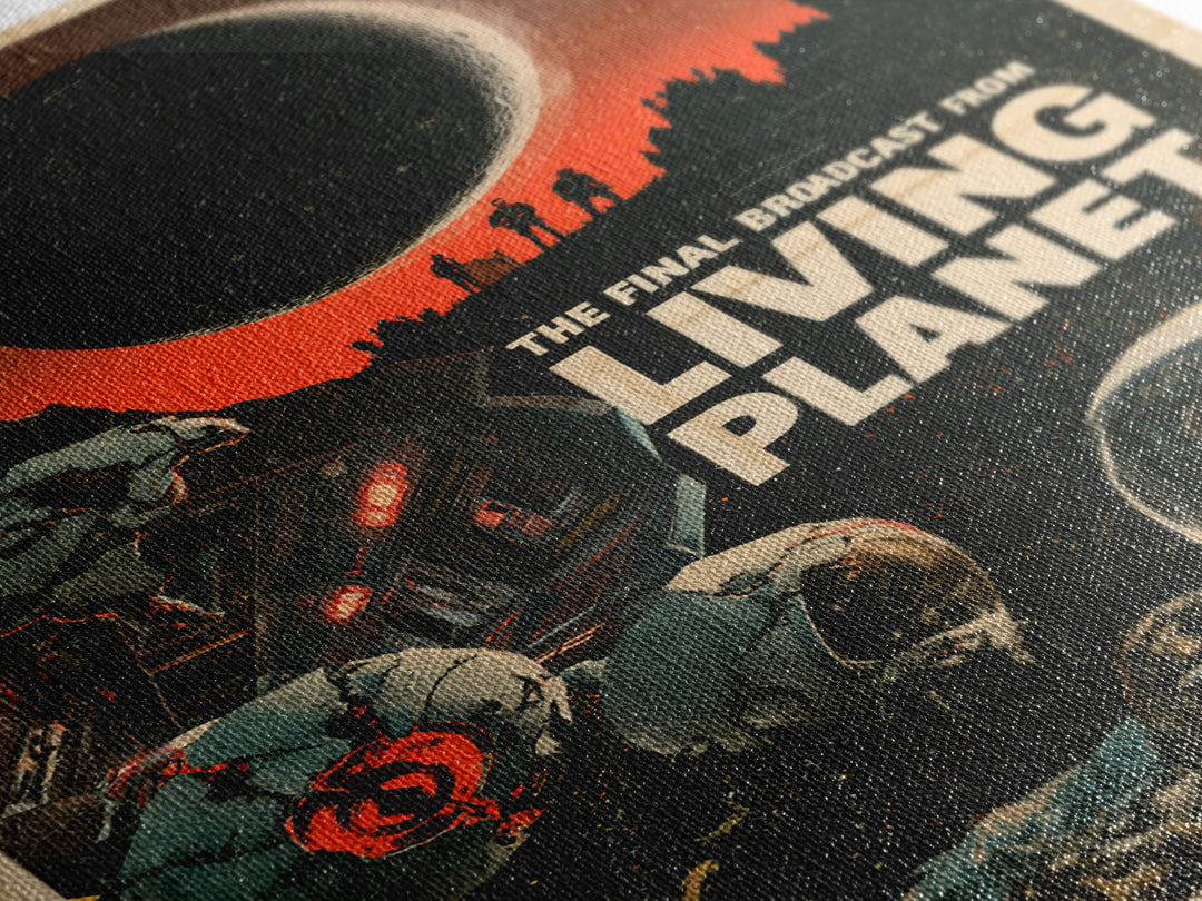 The Final Broadcast From The Living Planet, English Language Horror Movie Poster, 1960s Horror Art, Gothic Cinema Wall Art, Canvas Print