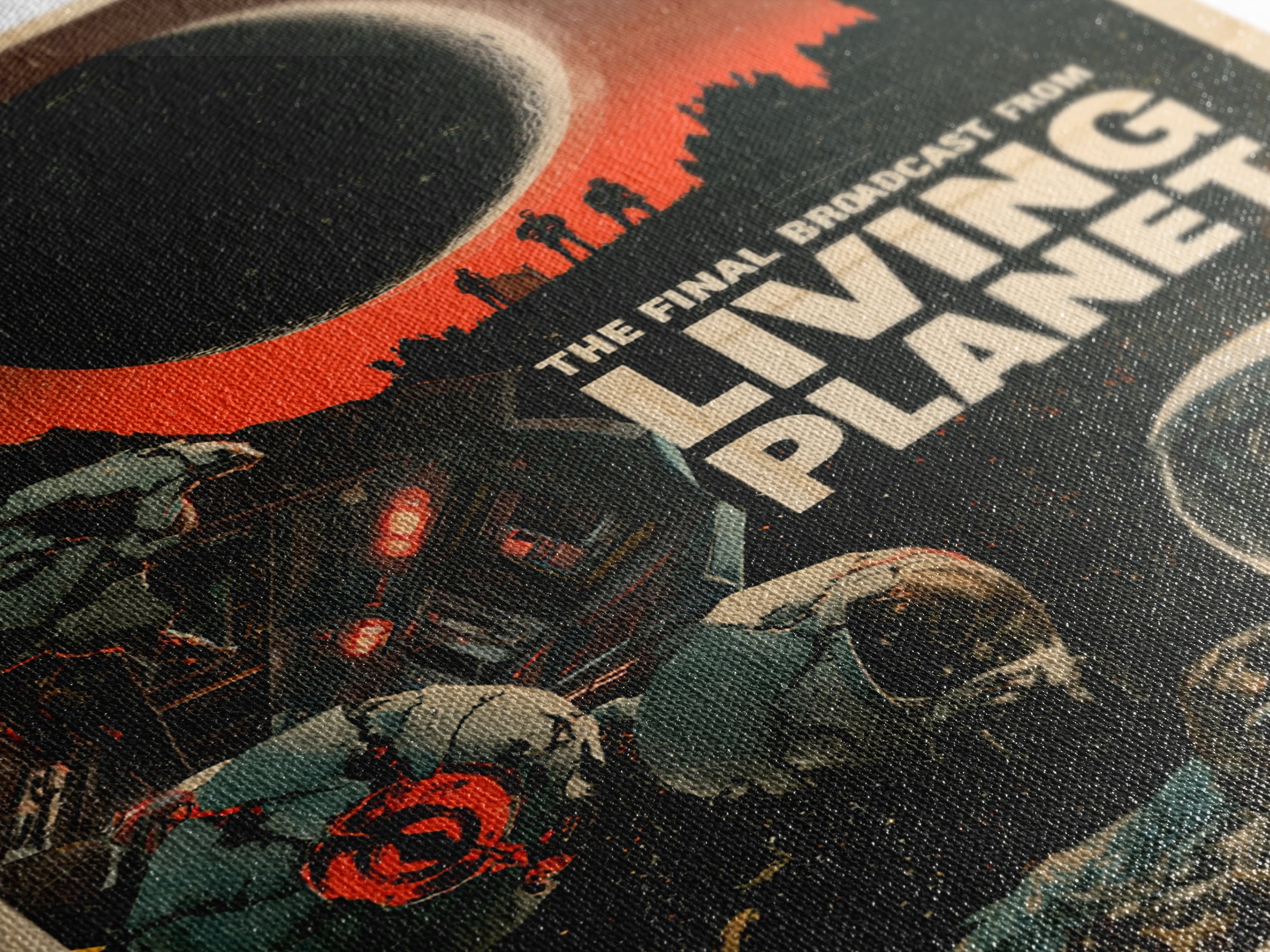 The Final Broadcast From The Living Planet, English Language Horror Movie Poster, 1960s Horror Art, Gothic Cinema Wall Art, Canvas Print