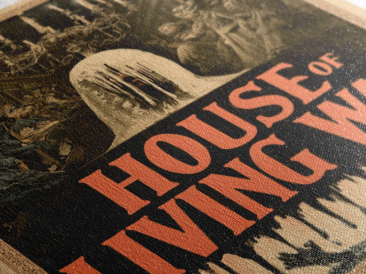 House Of Living Wax, English Language Horror Movie Poster, Grotesque Carnival Art, Cult Horror Poster, Framed Canvas Print