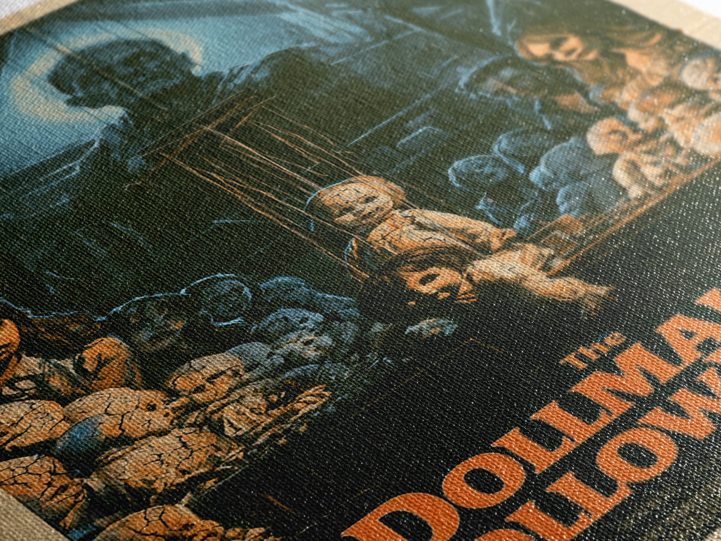 The Dollmaker Of Hollow Ward, English Language Horror Movie Poster, 1970s Horror Art, Retro Horror Movie Art, Canvas Print, Dark Fantasy Art