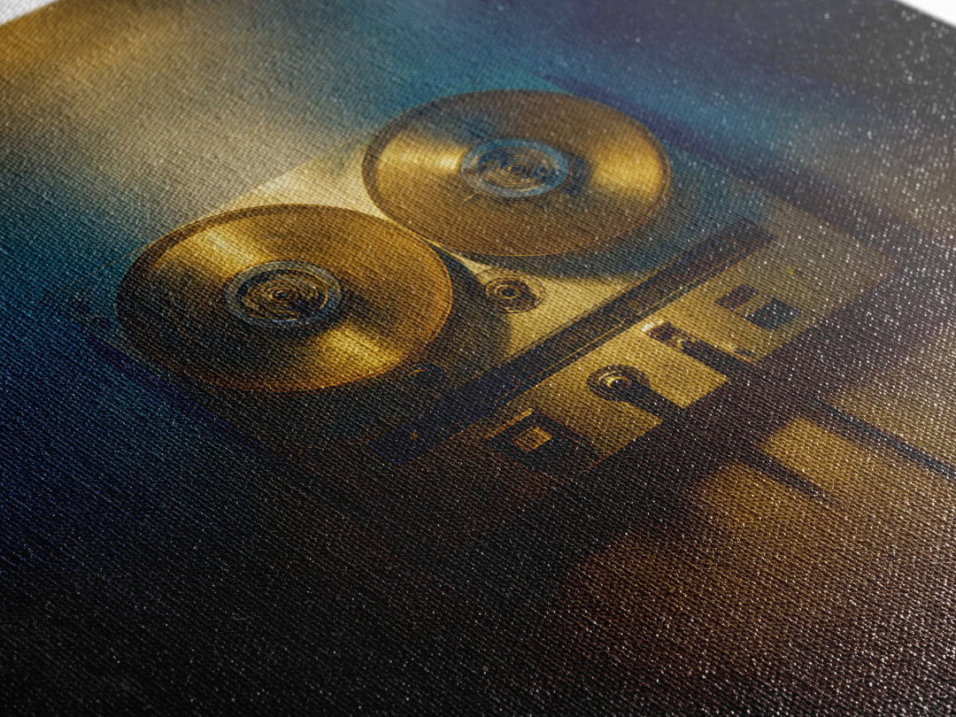 Recording Tape Reel Framed Canvas Print, Music Studio Art, Music Gift, Studio Decor, Fine Art, Rhythm, Room Decor, MSA-1x1-62