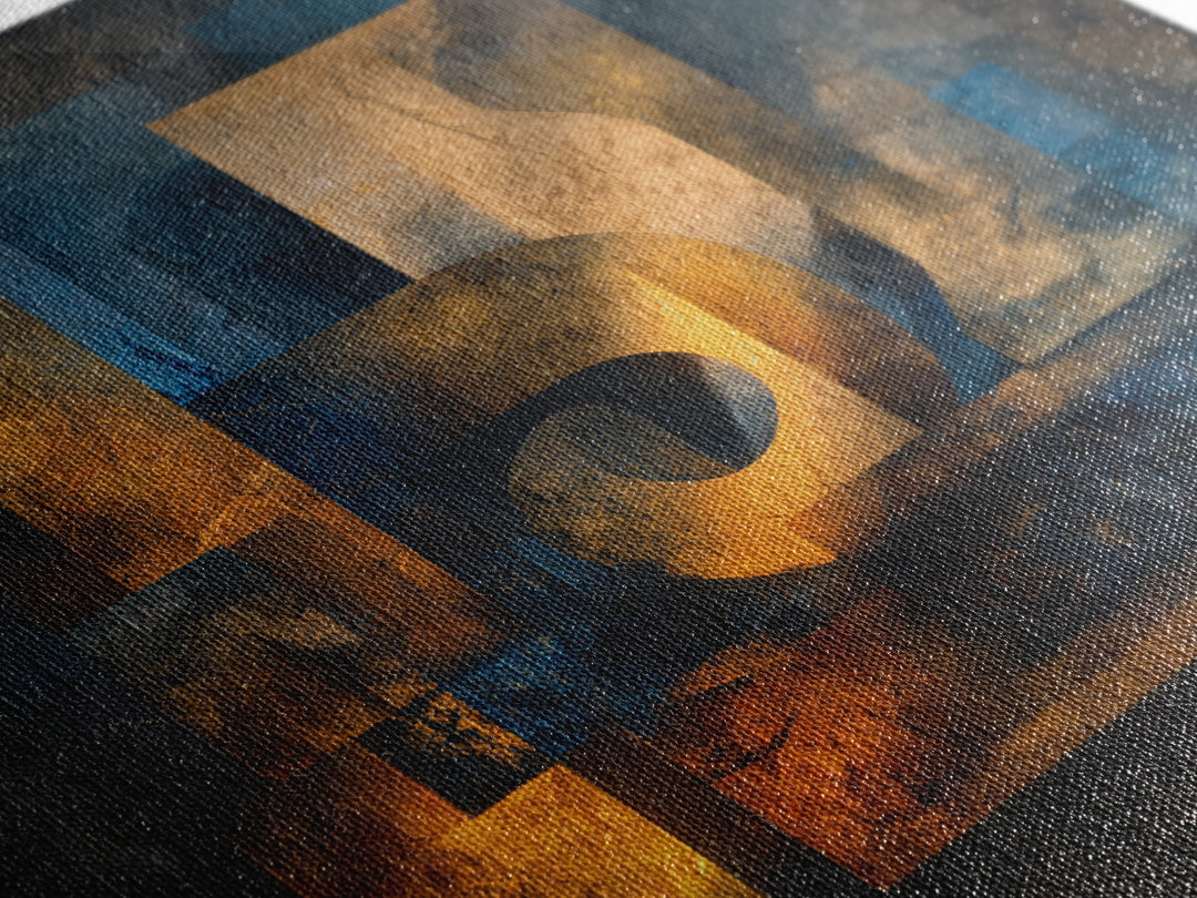 Musical Notes as Abstract Floating Shapes Without Framed Canvas Print, Music Studio Art, Teen Room Decor, Studio Decor, Rhythm, MSA-1x1-84