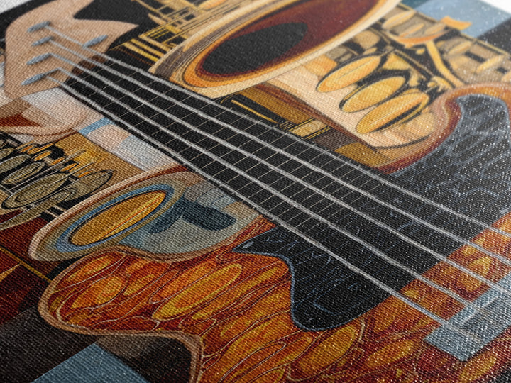 Bass Guitar Closeup Canvas Print, Music Studio Art, Teen Room Decor, Studio Decor, Fine Art, Rhythm, Art Print, MSA-1x3-49