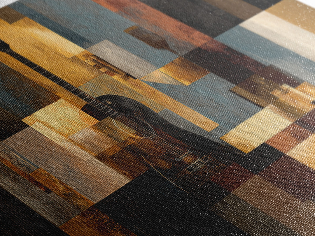 Album Cover Abstract Grid Framed Canvas Print, Music Studio Art, Fine Art Print, Studio Decor, Abstract Art, Rhythm, Wall Decor, MSA-2x1-14