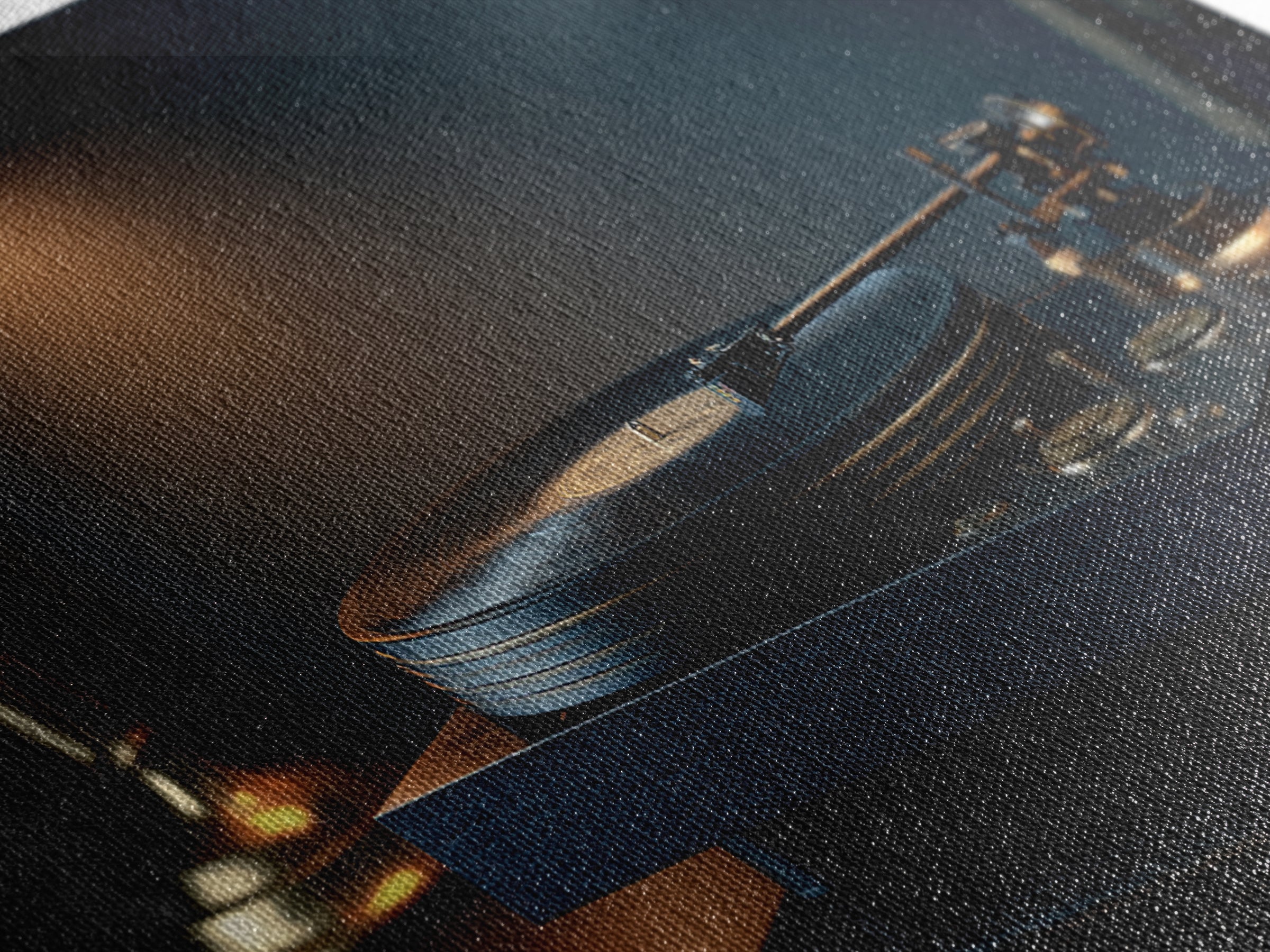 Vinyl Record and Turntable Still Life Canvas Print, Music Studio Art, Music Poster, Studio Decor, Oil Painting, Rhythm, MSA-2x1-47