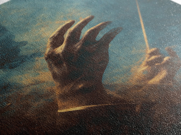 Orchestra Conductor Hands Framed Canvas Print, Music Studio Art, Music Wall Art, Studio Decor, Rhythm, Teen Room Decor, MSA-2x3-28