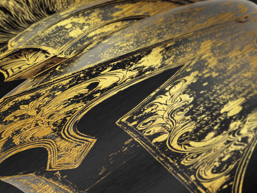 Golden Spartan Helmet - Sparta Wall Art - Metallic Gold Decor - Metallic Wall Art - Metallic Gold Spartan Painting - Wood Framed Mancave Art