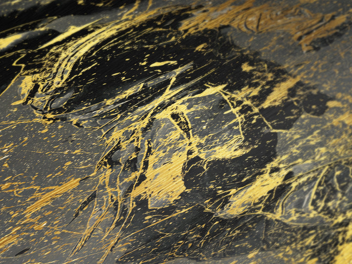 Greek Spartan Warrior Splatter Effect, Metallic Gold Metal Print, Ancient Warrior Wall Art, Real Wood Frame Decor