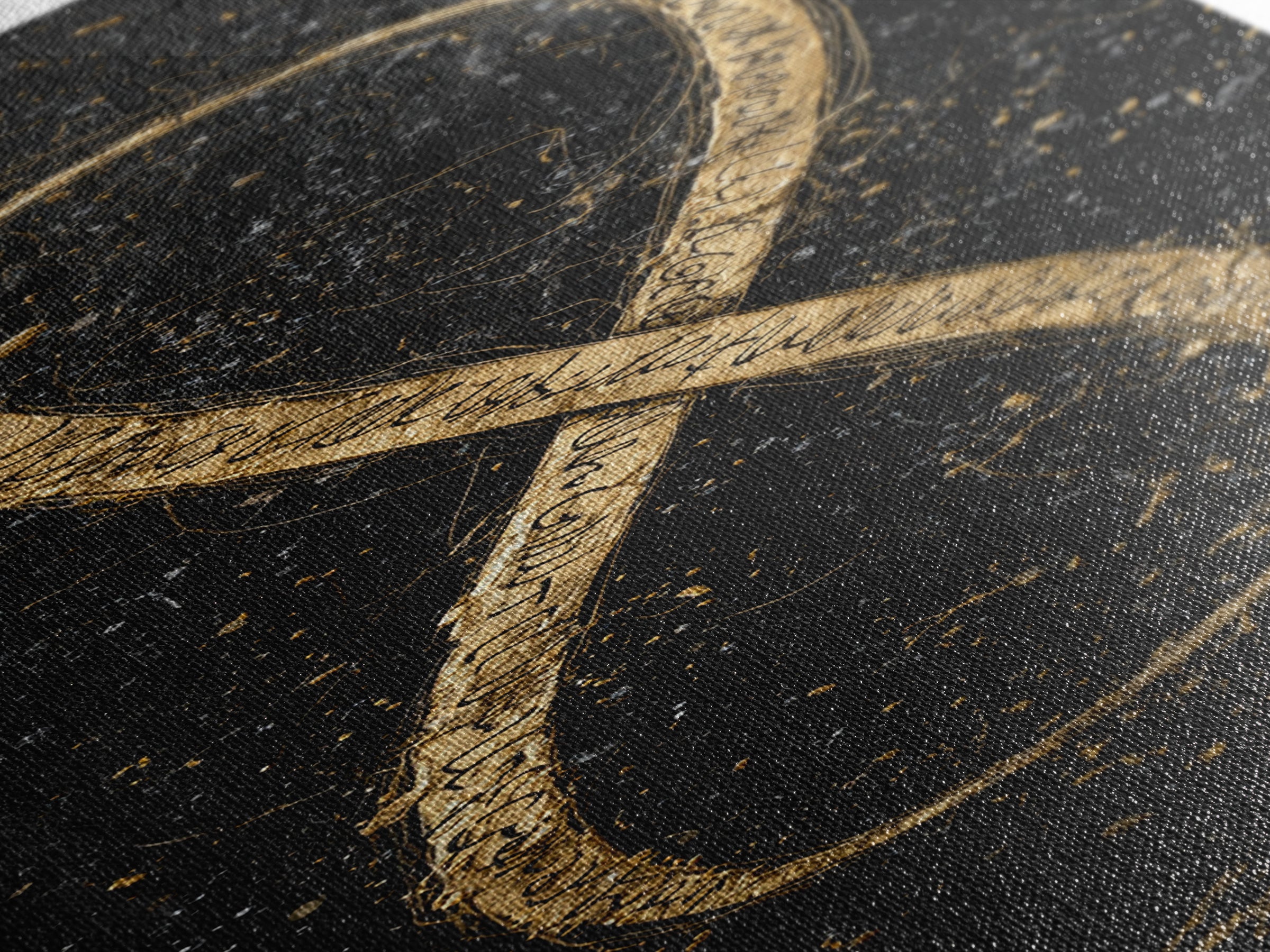 Golden Infinity Symbol - Gold Canvas Wall Art - Wood Framed Art, Man Cave Decor, Infinite Symbol Painting, Gold Painting Art
