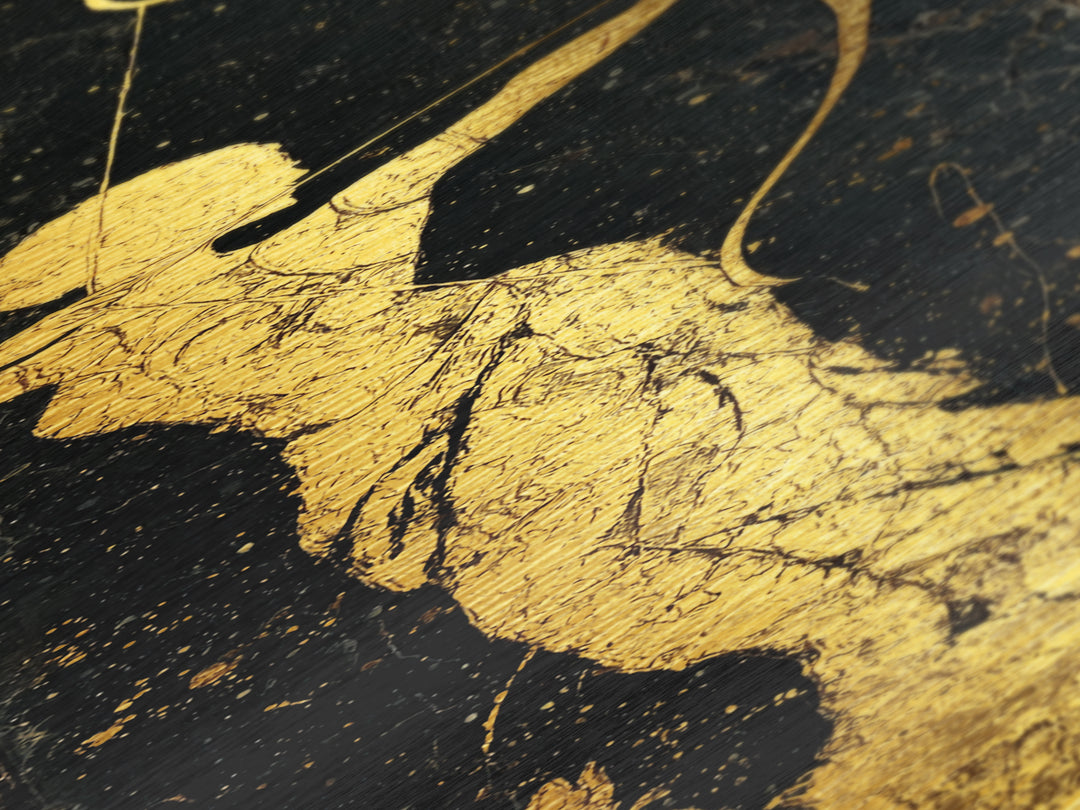 Metallic Gold Art, Artemis Moon Goddess Print, Bow And Arrow Wall Decor, Real Wood Frame Greek Artwork