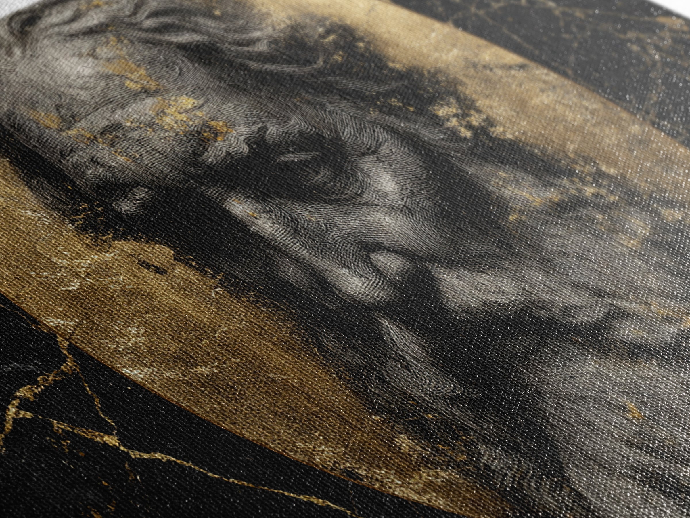 Odin Gold Canvas Print, Norse God Wall Art, Luxury Mythology Decor, Real Wood Frame Artwork, Elegant Viking God Wall Hanging