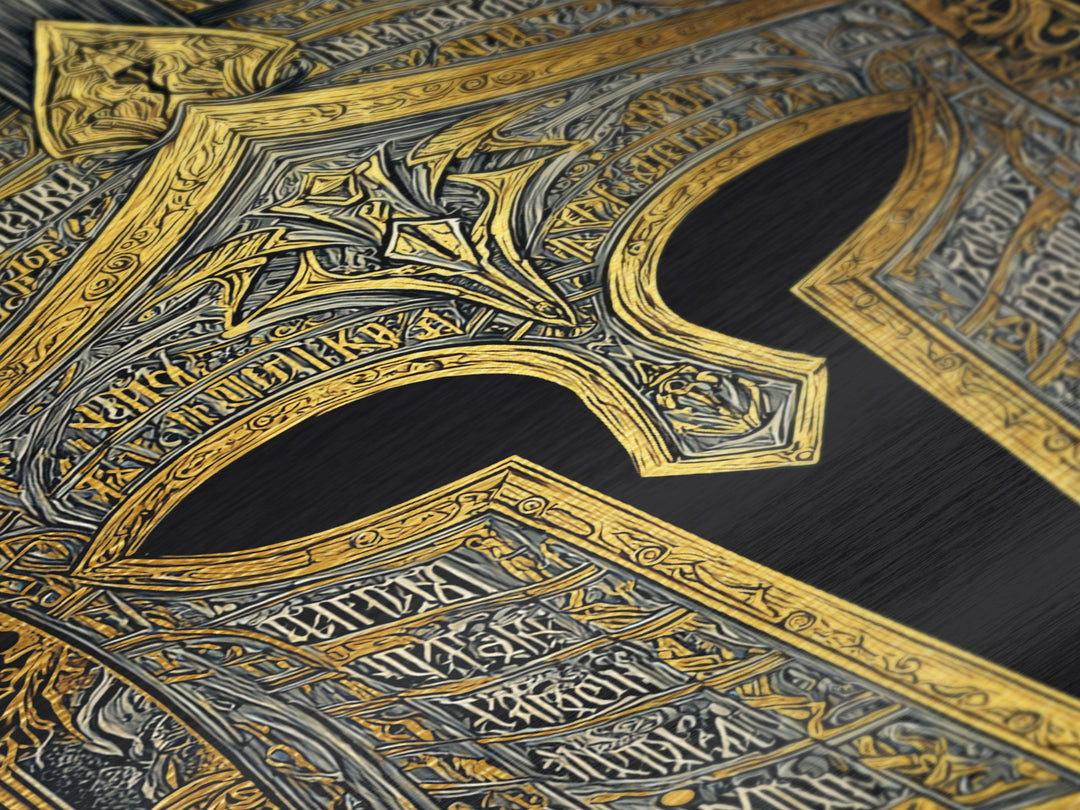 Engraved Bronze Helmet with Greek Script – Metallic Gold Art, Rustic Framed Metal Art, Mythology-Inspired Warrior Wall Accent