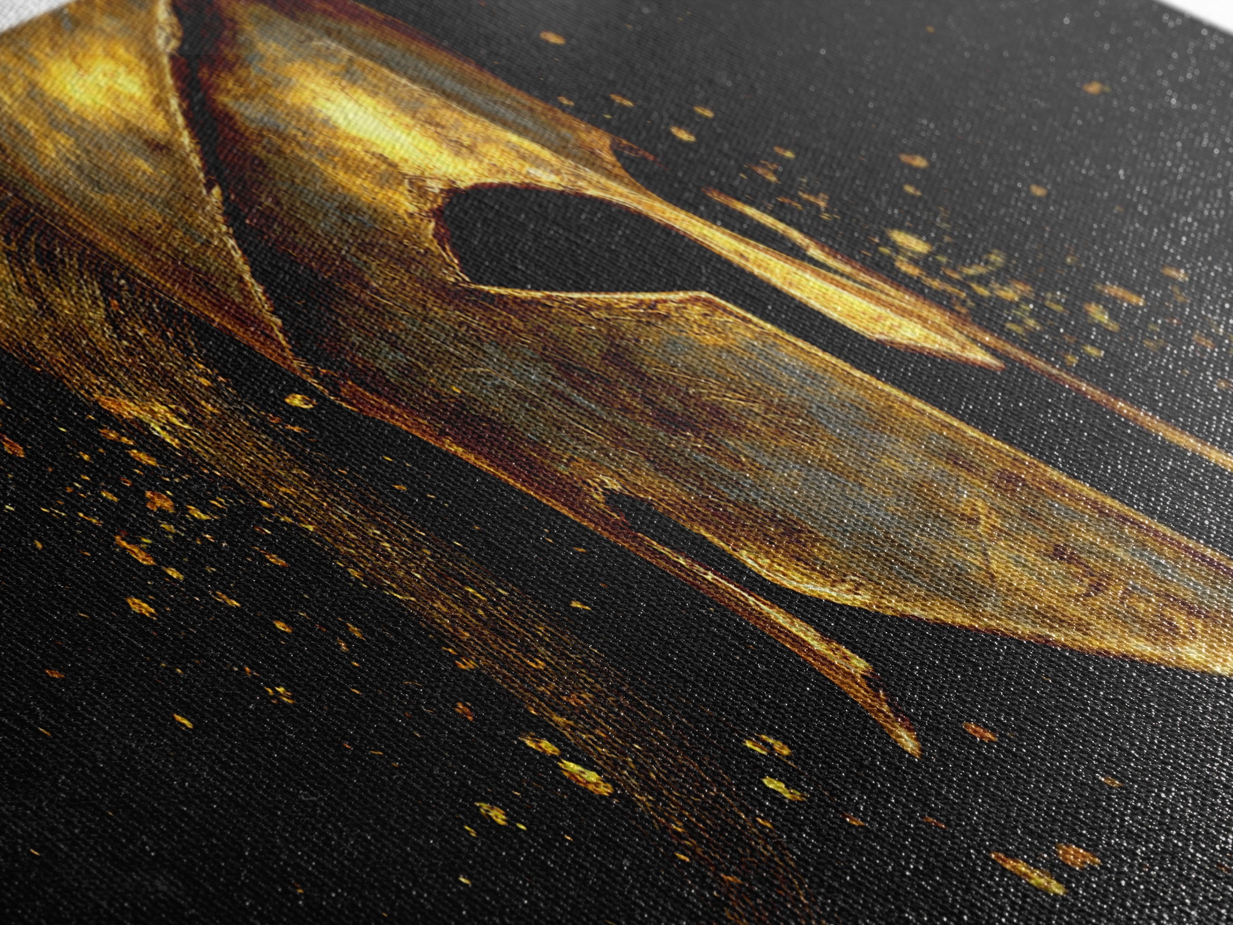 Spartan Warrior Helmet, Ancient Greek Armor Mythological Artwork, Gold Canvas Print, Real Wood Frame Wall Art