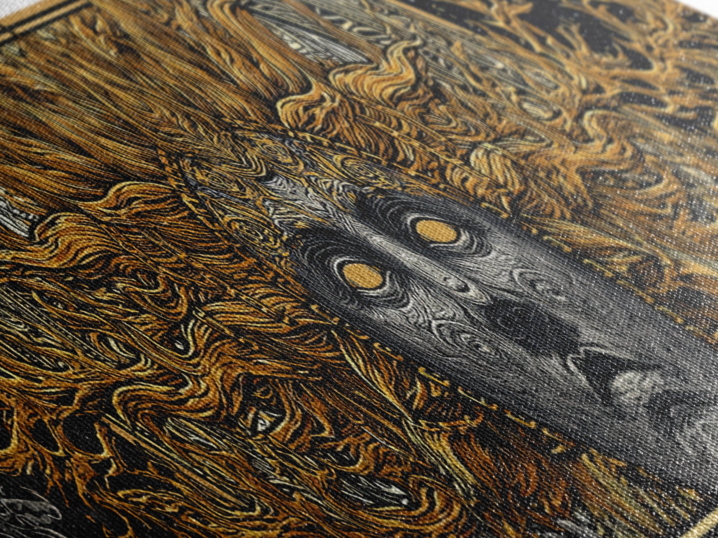 Prometheus God Gold Canvas Art, Mythology Inspired Wall Print, Real Wood Frame Canvas Print, Regal Decor Statement Piece