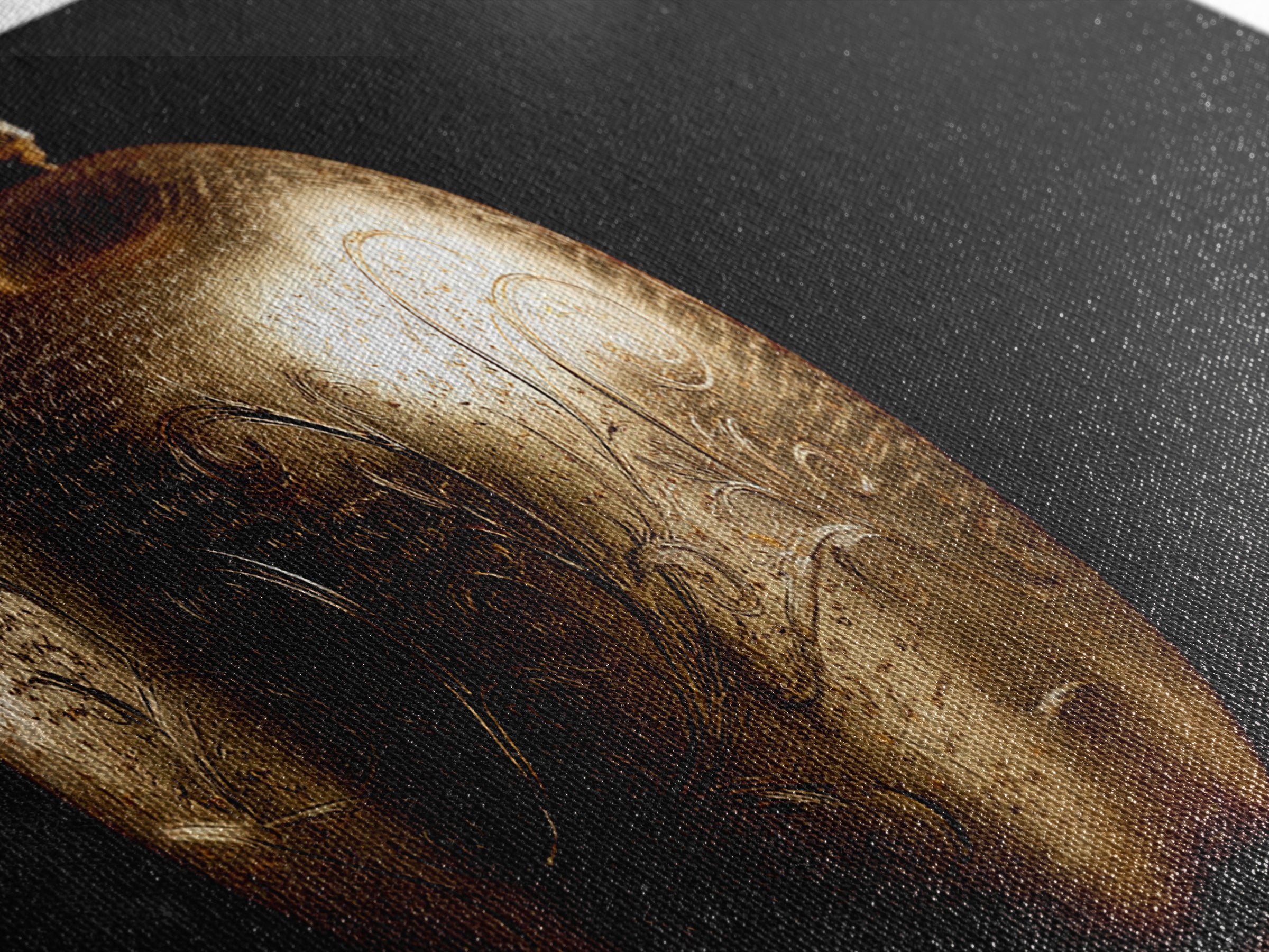 Golden Apple of Idunn Canvas Gold Art, Norse Mythology Canvas Art, Viking Wall Decor with real wood frame, unique man cave gift