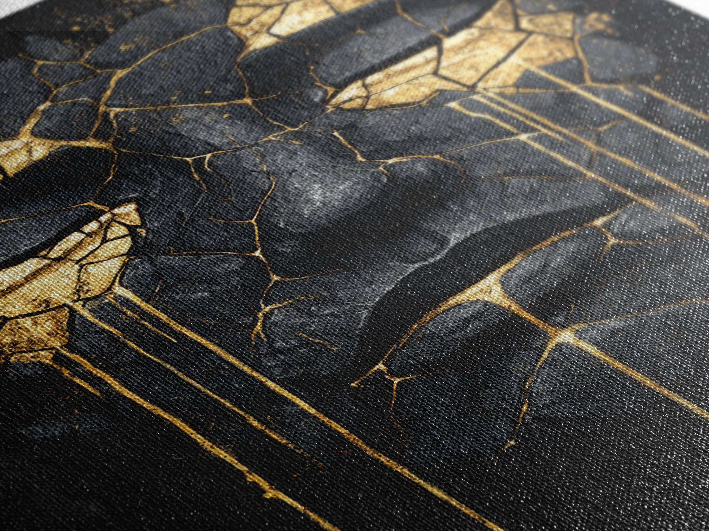 Canvas Gold Art Canvas Art of Yggdrasil | Norse World Tree Artwork in a Real Wood Frame | Viking Decor for Study, Man Cave, or Office
