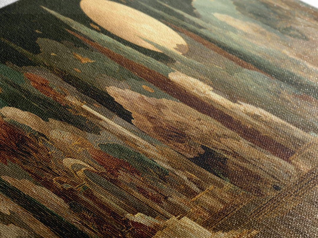 Icarus Falling Through Golden Sky and Feathers Canvas Print, Mythological Art, Downloadable Art, Living Room Decor, Legend, MYT-3x1-20