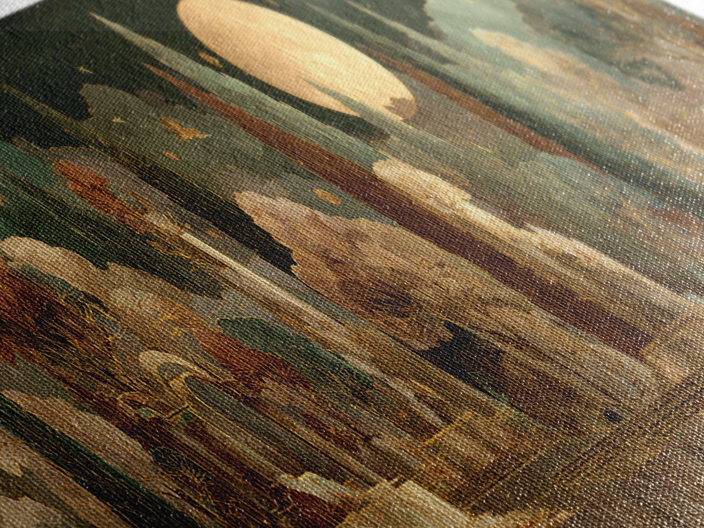 Icarus Falling Through Golden Sky and Feathers Canvas Print, Mythological Art, Downloadable Art, Living Room Decor, Legend, MYT-3x1-20