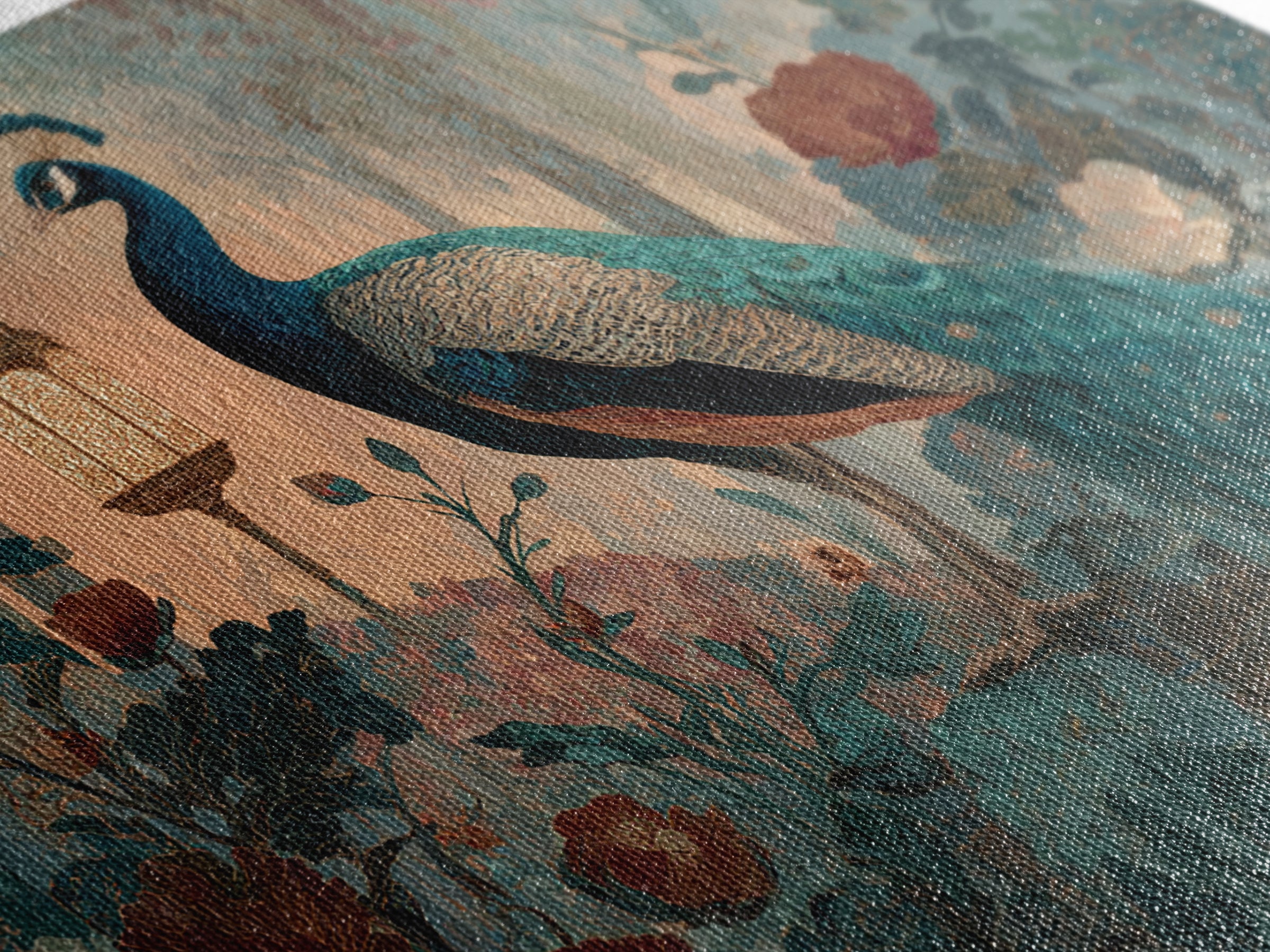 Hera Peacock Symbolism Canvas Print, Mythological Art, Living Room Wall Art, Living Room Decor, Fine Art, Legend, Modern Decor, MYT-3x2-98