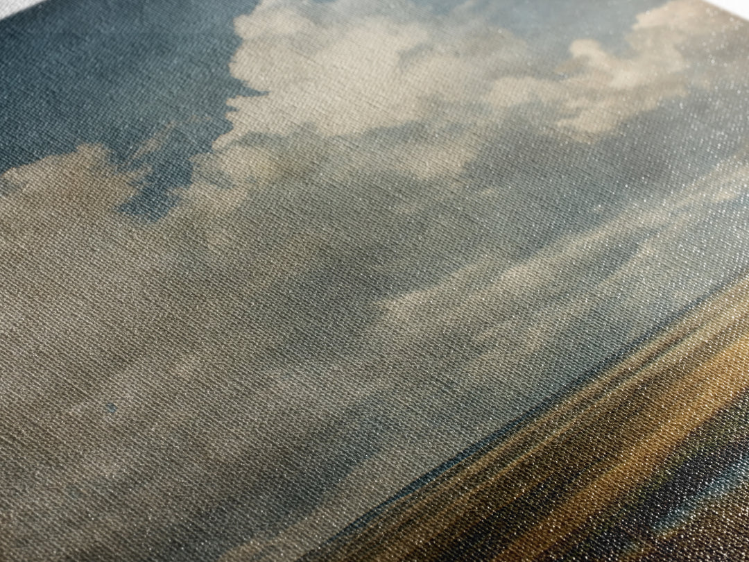 Storm Clouds over a Rolling Prairie Framed Canvas Print, Nature Art, Bird Wall Art, Living Room Decor, Fine Art, Nature, NAT-1x1-38