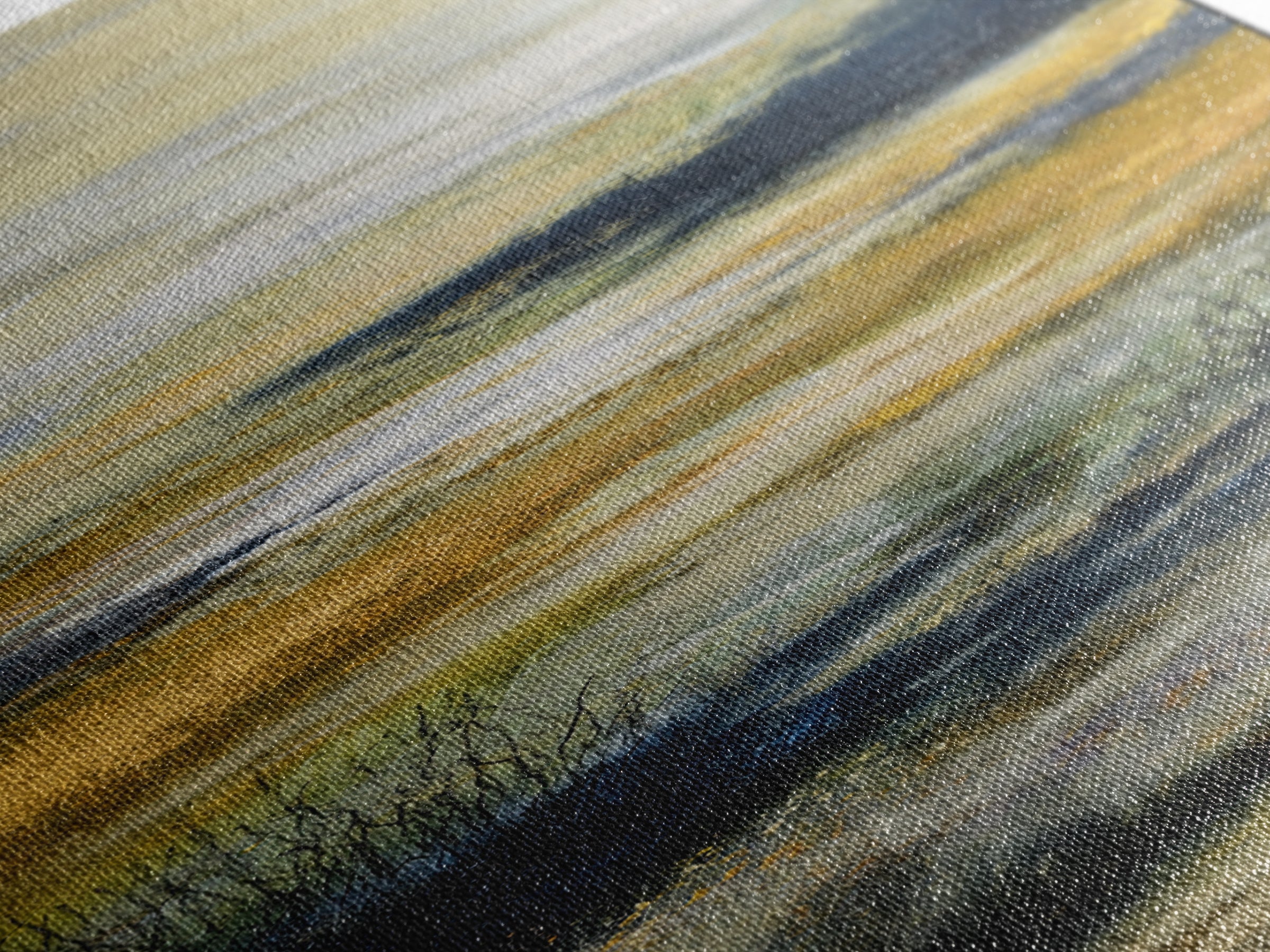 Sunrise Through Tall Grass and Wildflowers Canvas Print, Nature Art, Art, Living Room Decor, Watercolor Art, Nature, NAT-1x3-23