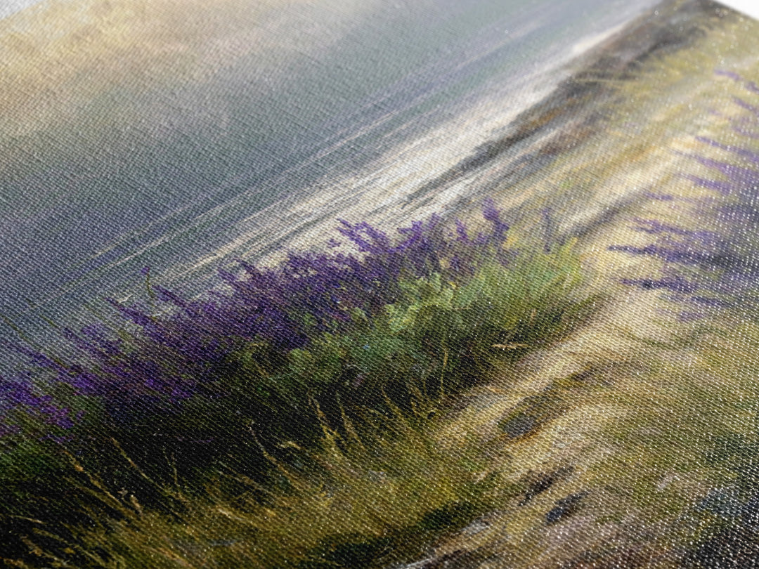 Bees Circling Lavender Blossoms Canvas Print, Nature Art, Statement Artwork, Living Room Decor, Fine Art, Nature, Wall Decor, NAT-2x3-31