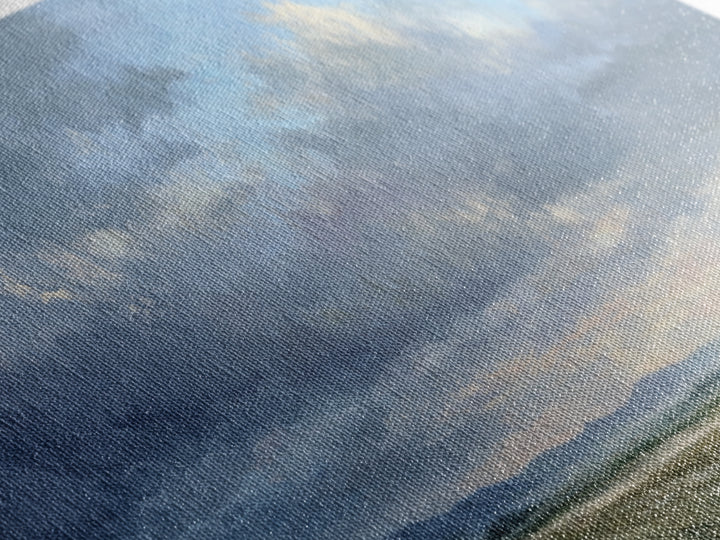 Storm Clouds over a Rolling Prairie Canvas Print, Nature Art, Poster, Living Room Decor, Fine Art, Nature, Abstract Wall Art, NAT-3x1-78