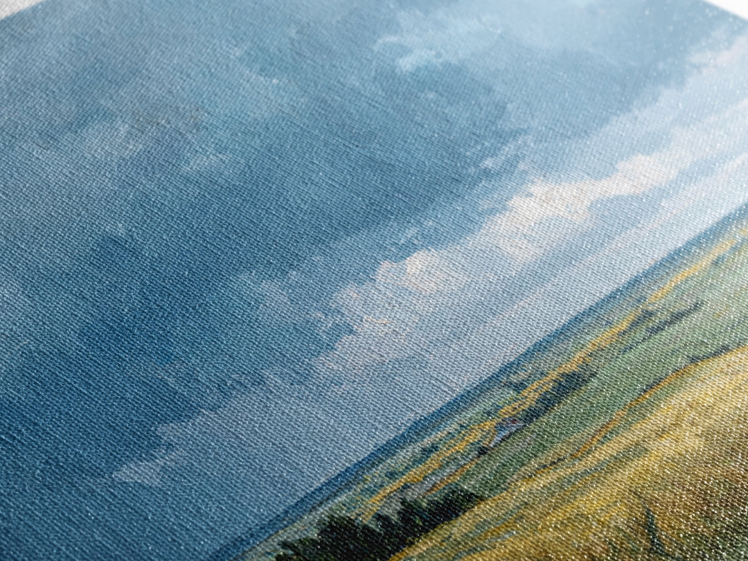 Storm Clouds over a Rolling Prairie Framed Canvas Print, Nature Art, Wall Hangings, Living Room Decor, Fine Art, Nature, NAT-3x2-18
