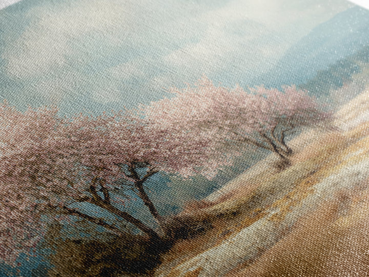 Spring Cherry Blossoms Framed Canvas Print, Nature Art, Luxury Decor, Living Room Decor, Fine Art, Nature, Mushroom, NAT-3x2-92