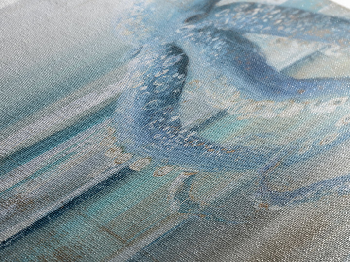 Octopus Wrapped Around an Anchor Canvas Print, Nautical Art, Oil Painting, Coastal Decor, Fine Art, Harbor, Beach Decor, NAU-1x3-25